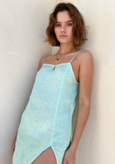 Satin Zebra Datista Mini Dress