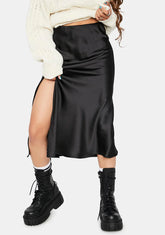Rock The Boat Satin Midi Skirt