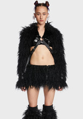 Unsightly Scenes Faux Fur Shrug