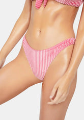 Pink Seaport Velvet Bikini Bottoms