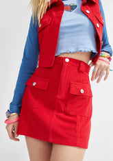 Spill It All Corduroy Mini Skirt