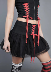 Souls Aflame Lace-Up Skirt