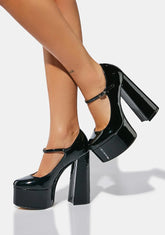 Sparkley Patent Platform Heels