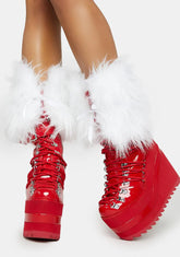 White Fur Boot Topper