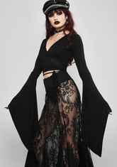 Tragic Prayer Bell Sleeve Top