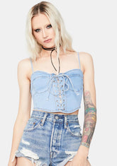New Wave Denim Corset Top