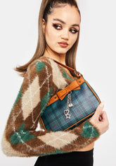 College Ruled Plaid Shoulder Bag