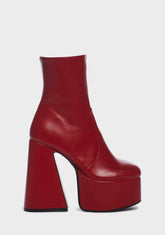 Red Under Cover Platform Boots