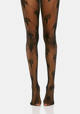 Wicked Mushroom Magic Fishnet Tights