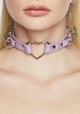 Lavender Love Is Sacrifice Heart Choker