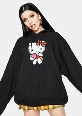 Hello Kitty Black Logo Hoodie