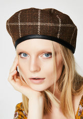 Came To Mind Plaid Beret