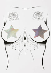Nitro Gun Metal Holographic Starry Night Pasties