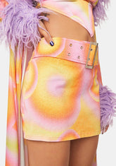 Albufeira Y2k Belted Mini Skirt