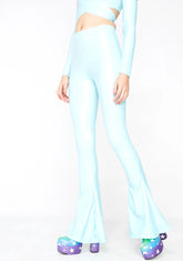 Baby Blue High Waisted Flares