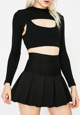 Wicked Scholar Pleated Mini Skirt
