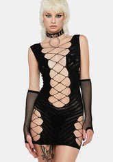 Cut Deep Mini Dress