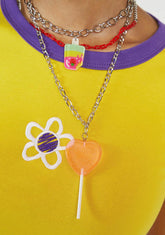 Sweeten My Life Layered Lollipop Necklace