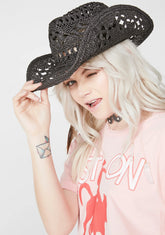 Midnight Hawt Tempered Cowgirl Hat