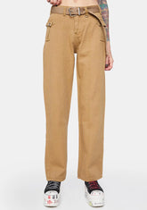 Khaki Unlock It Belted Cargo Pants