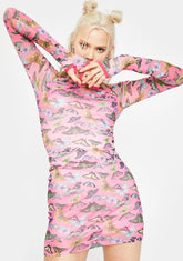 Lovebug Mesh Mini Dress