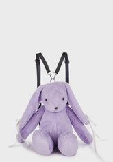 Lavender Cuddly Bunny Plush Backpack
