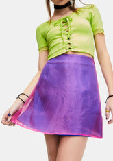 Mega Cutie Organza Overlay Mini Skirt