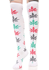 Snowflake Knee High Socks