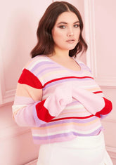 Miss Sadie Hawkins Striped Sweater