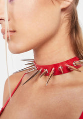 Red Mega Spikey Baby Collar