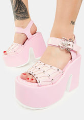 Pink Camel-17 Platform Sandals
