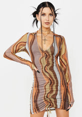 Earthy Gradient Aviva Mini Dress