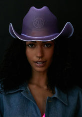 Purple Light Up Cowboy Hat