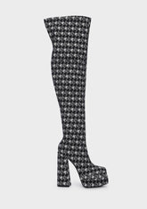 Back To Business Platform Thigh-High Boots