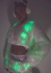Green Flashing Lights Cropped Jacket