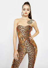 Fierce And Wild Patchwork Jumpsuit