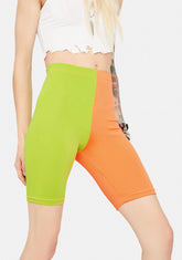 Never Too Late Colorblock Bike Shorts