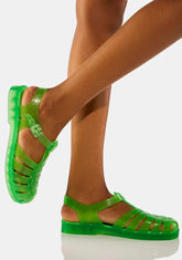 Green Possession Jelly Sandals