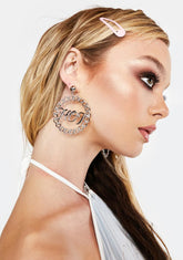 Intense Gazes Hoop Earrings