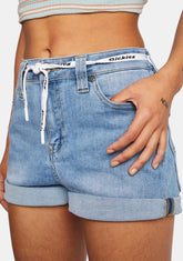 Super Light Stone Cuffed Denim Shorts