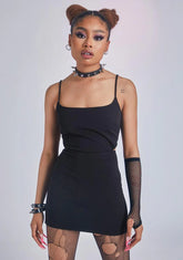 Dark Shadow Bloom Mini Dress