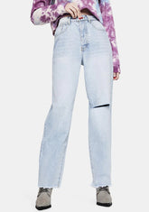 Thigh Slash Baggy Jeans