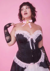 True Stroke Of Midnight Ruffle Corset
