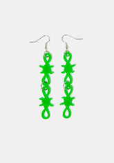 Neon Secrets Barbed Wire Chain Earrings