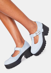 Light Blue Sai Mary Janes