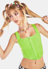 Lime Down For It Corset Top