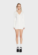 Angel Keep Me Cozy Sweater Mini Dress