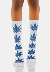 White Green Buddy Crew Socks