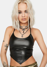 Backstage Bandit Vegan Leather Top