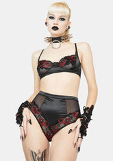 Wow Love Floral Satin Lingerie Set